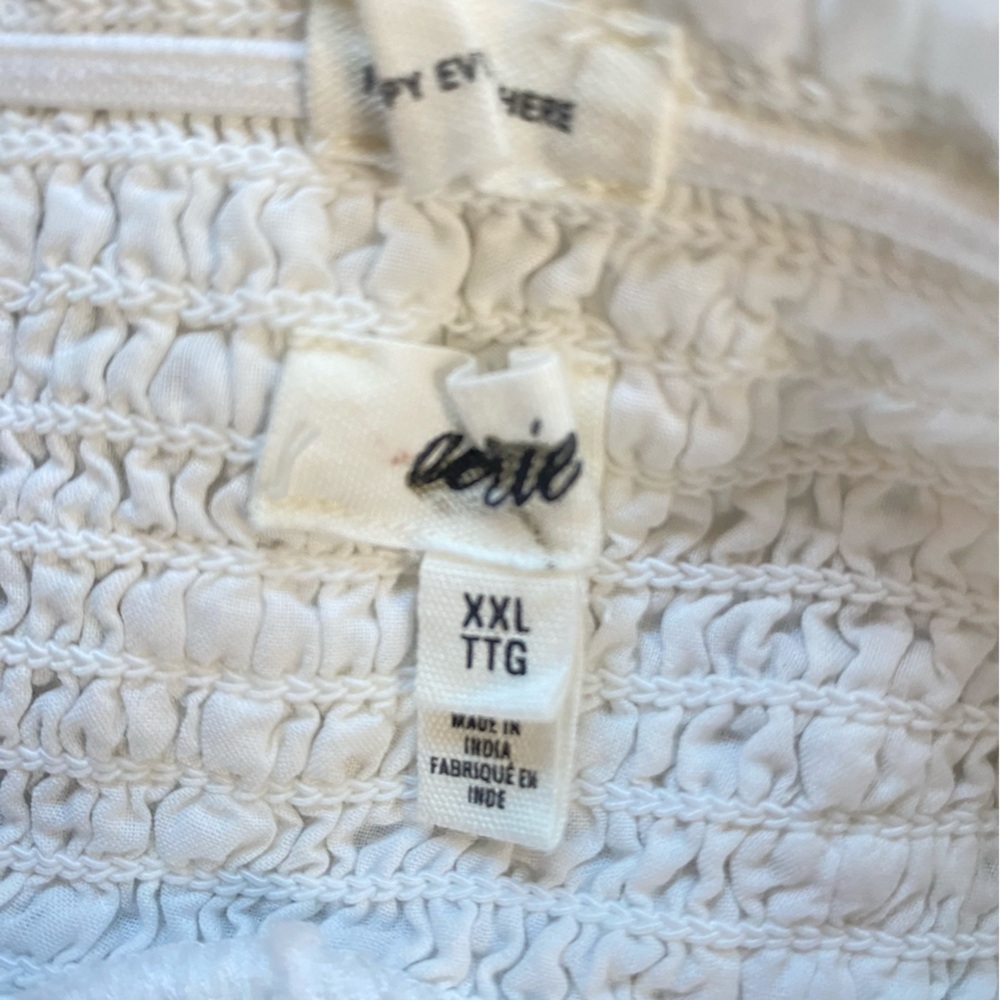 Aerie Spring Fling White Eyelet Halter Mini Dress, Size XXL, Cotton Summer EUC - Picture 8 of 10